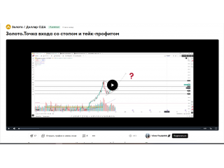 Золото. Точка входа со стопом и тейк-профитом