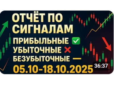 Отчёт по сигналам (прибыльные, убыточные, безубыточные) с Закрытого Клуба 05.10-18.10.2025